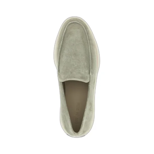 Suede Logo-Patch Loafers