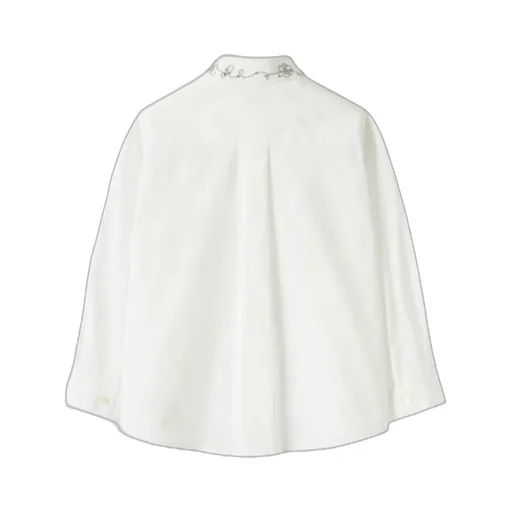 Embroidered-Collar Shirt