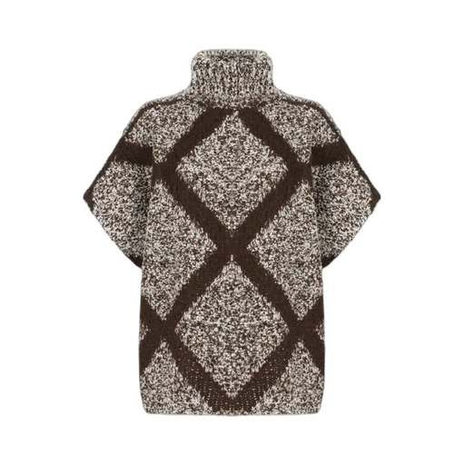 Short-Sleeved Turtleneck Sweater