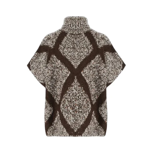 Short-Sleeved Turtleneck Sweater