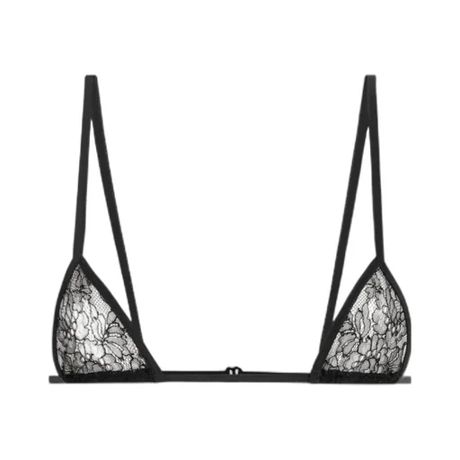 Lace-Trimmed Triangle Bra