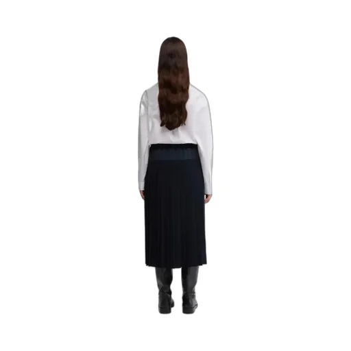 Pleated A-Line Mid-Length Skirt