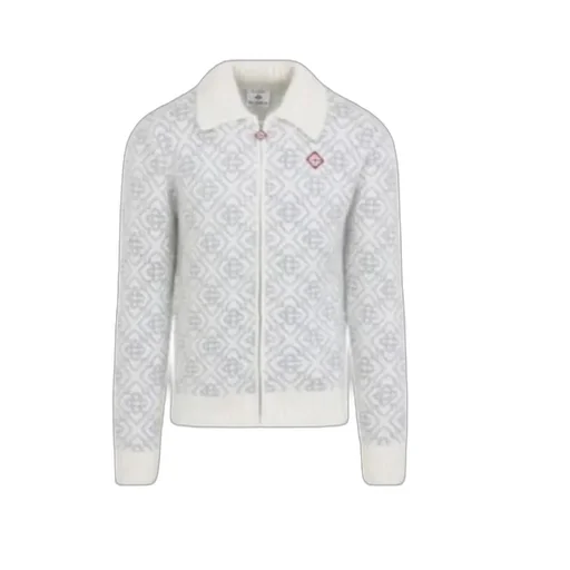 Logo Zip-Up Cardigan