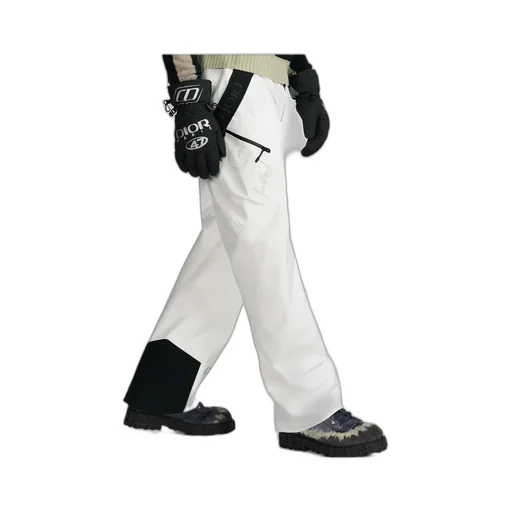 Dior And Descente Ski Pants With Suspenders