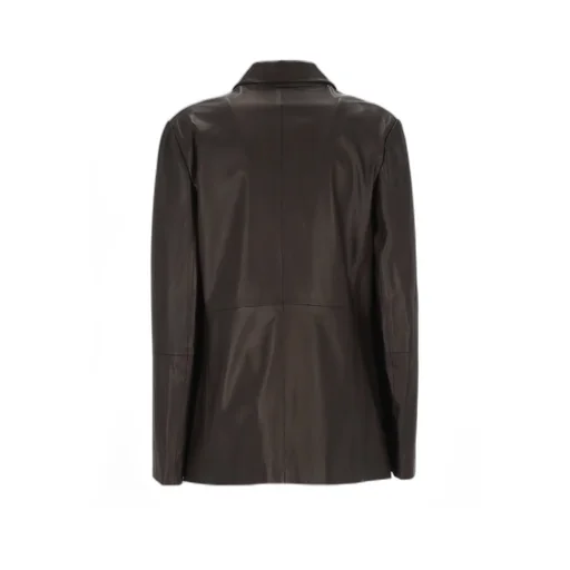 Double-Breasted Leather Jacket