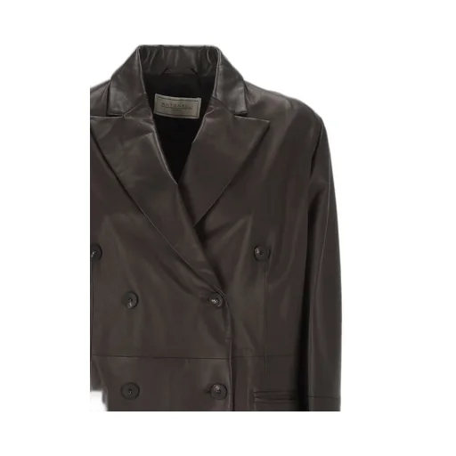 Double-Breasted Leather Jacket