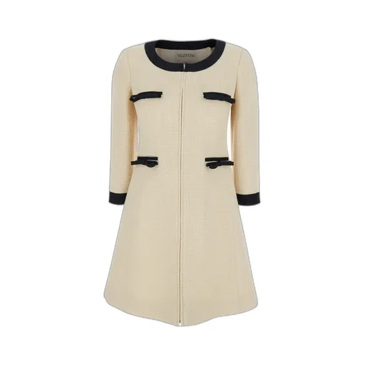 Valentino	Bow Detailed Crewneck Dress