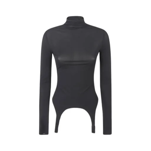 Garter High-Neck Top