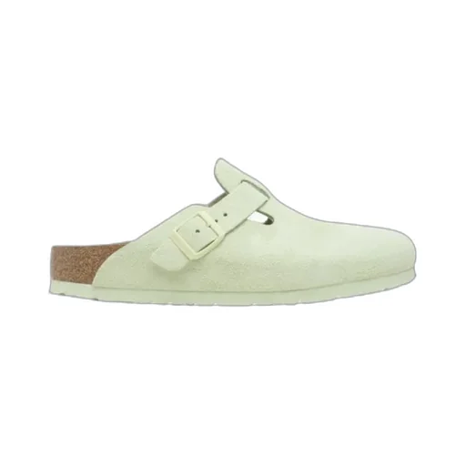 Boston Soft Footbed Buckle Mules Faded Lime