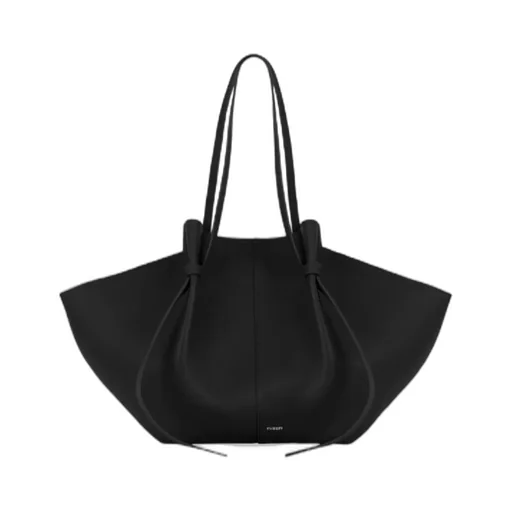 Large Mochi - Black Pebble Grained Leather
