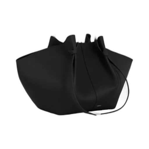 Large Mochi - Black Pebble Grained Leather