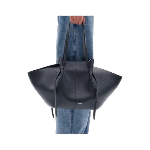 Large Mochi - Black Pebble Grained Leather