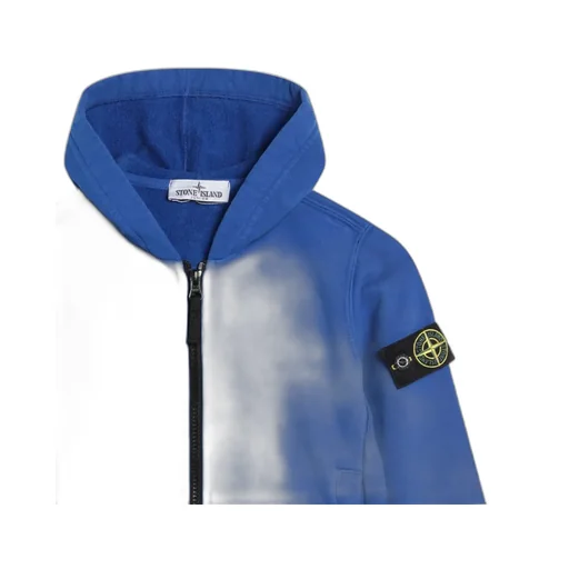 Compass-Motif Zip-Up Hoodie