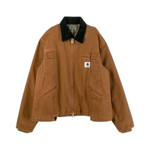 Sacai X Carhartt Logo Patch Zip-Up Jacket