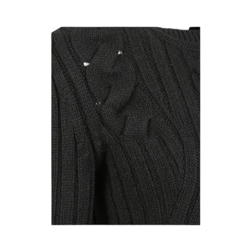 Alexander Mcqueen Peplum Cable-Knit Jumper