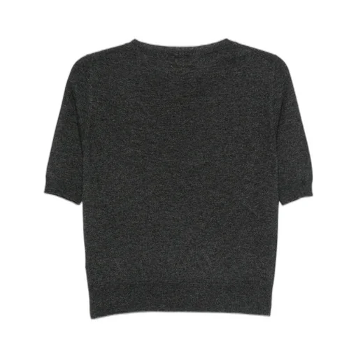 Crew Neck Short-Sleeved Sweater