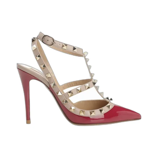 Valentino Garavani Rockstud Pointed Toe Ankle Strap Pumps
