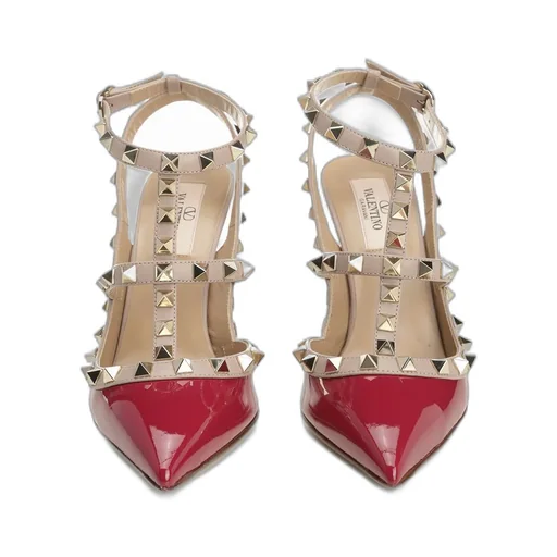 Valentino Garavani Rockstud Pointed Toe Ankle Strap Pumps