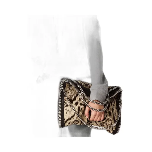 Falabella Cloud Leopard Fold-Over Tote Bag