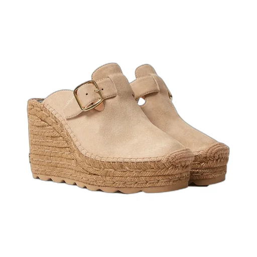Wooden Clogs And High-Heeled Sandals