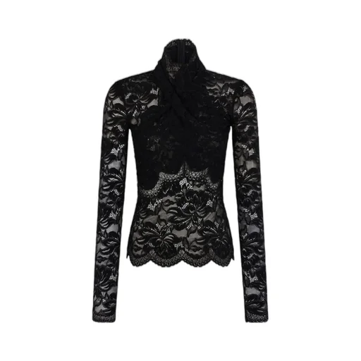 Lace Long-Sleeve Blouse