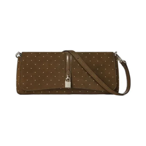 Studded Lock Shoulder Bag