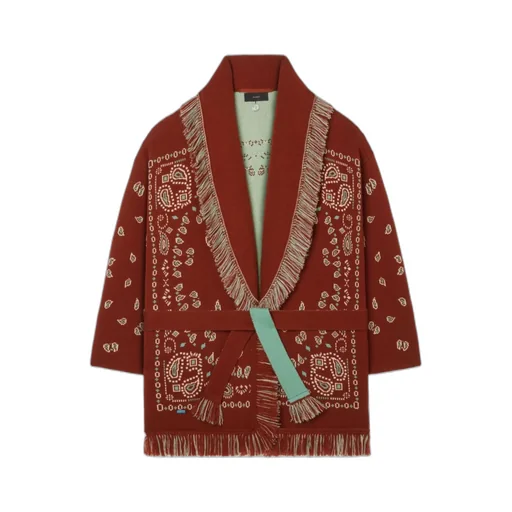 Alanui Fringed Bandana Cardigan