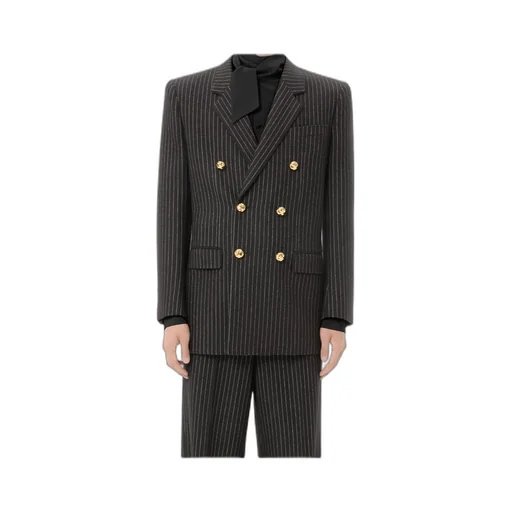Valentino Double-Breasted Striped Jacket