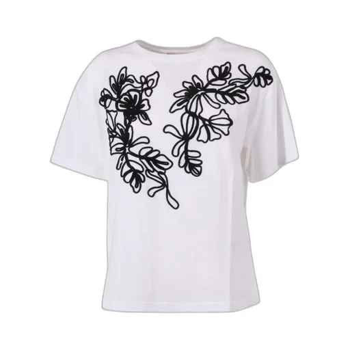 Floral-Embroidery T-Shirt