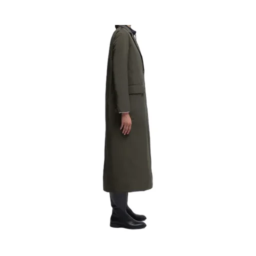 Button-Fastening Flap-Pocket Coat