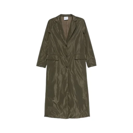 Button-Fastening Flap-Pocket Coat