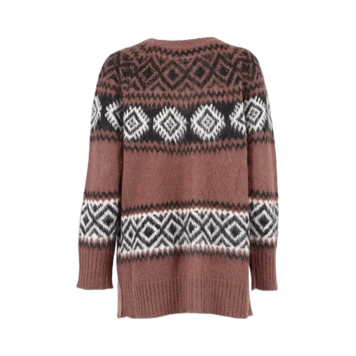 Rhombus-Patterned Cardigan