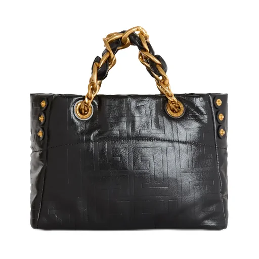 Balmain Crackled Small 1945 Soft Tote Bag