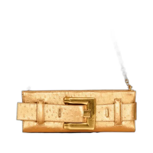 Anthem Laminated Leather Clutch