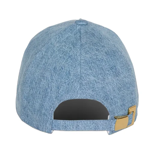 Balmain Logo Detailed Denim Cap