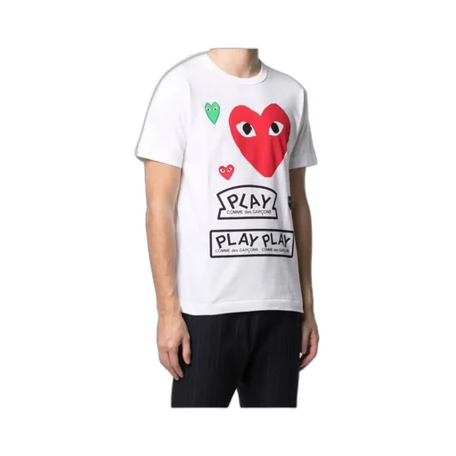 Comme Des GarÇOns Play Signature Heart Printed T-Shirt