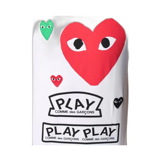 Comme Des GarÇOns Play Signature Heart Printed T-Shirt