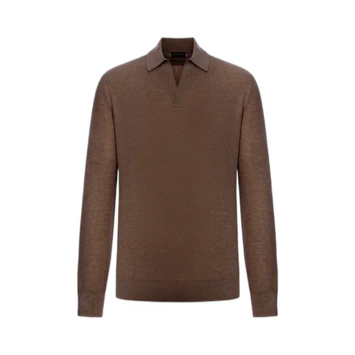 Zegna Long Sleeve Polo Jumper