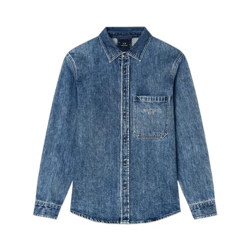 Long-Sleeved Denim Shirt