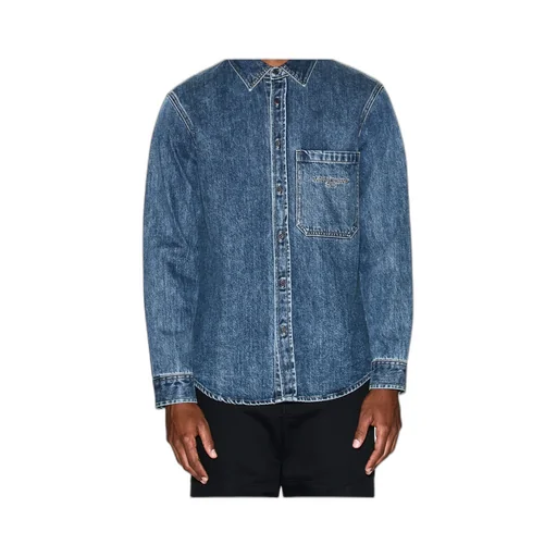 Long-Sleeved Denim Shirt