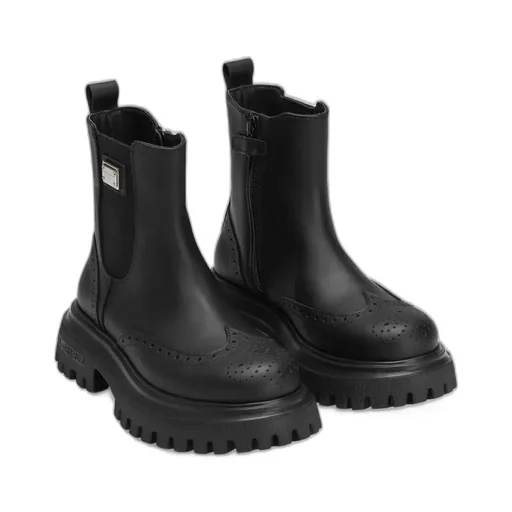 Brogue-Detail Chelsea Boots