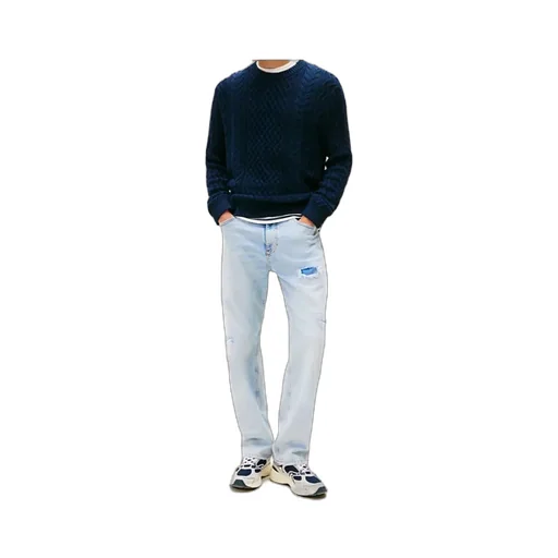 Tommy Badge Cable Knit Slim Jumper
