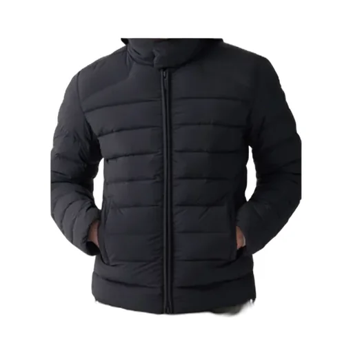 Quilted Down Jacket With Bib