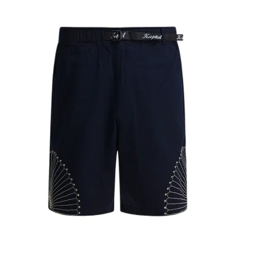 Embroidered Belted Trousers