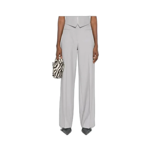 Pleated Straight-Leg Trousers