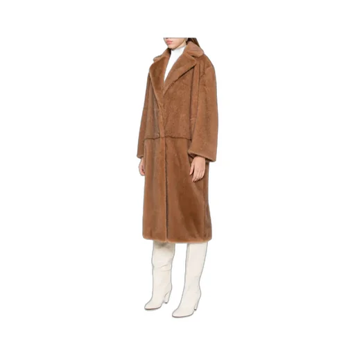 Collarless Long-Sleeve Coat