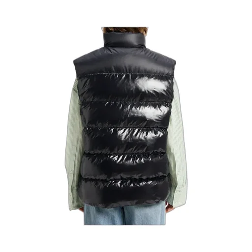 High Collar Sleeveless Cotton Coat