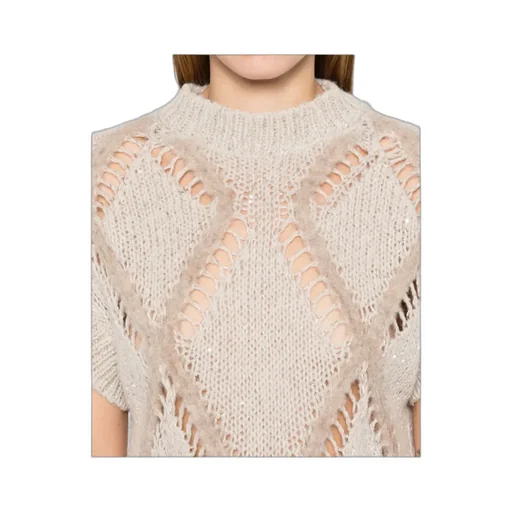 Diamond Pattern Knitted Sweater