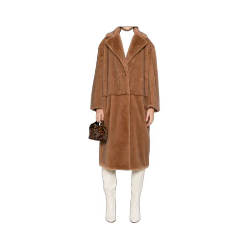 Collarless Long-Sleeve Coat