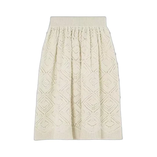 Cashmere Knitted Midi Skirt